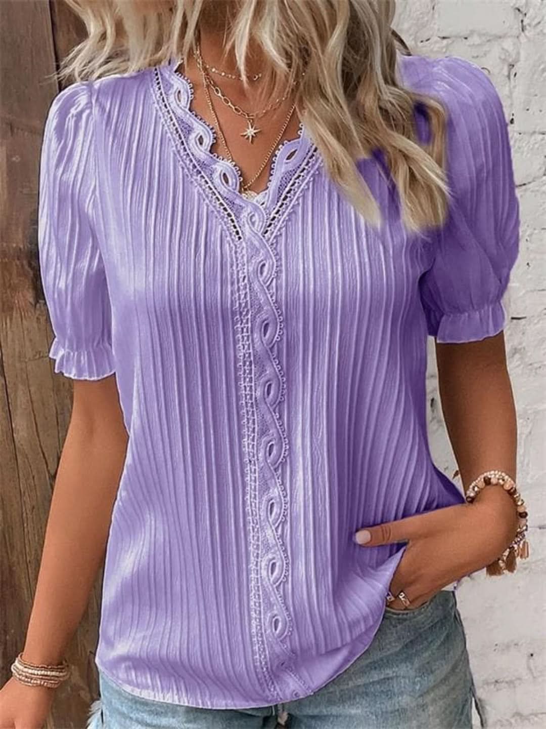 Modize - V-neck Elegant Shirt