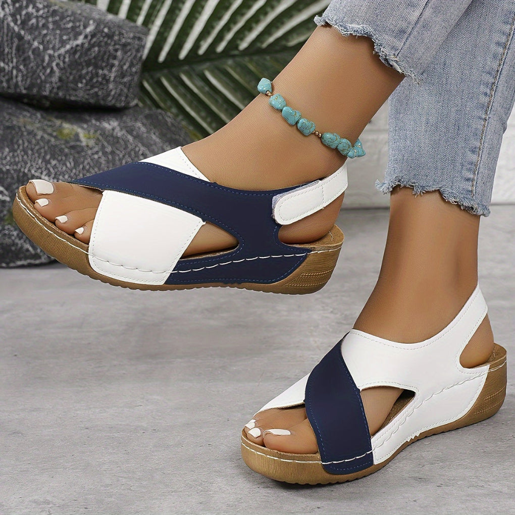 Colourful, eye-catching platform sandals