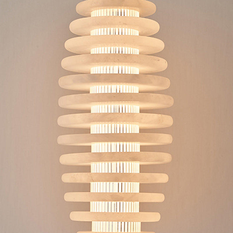 Scandinavian Round LED Pendant Light with Copper Finish