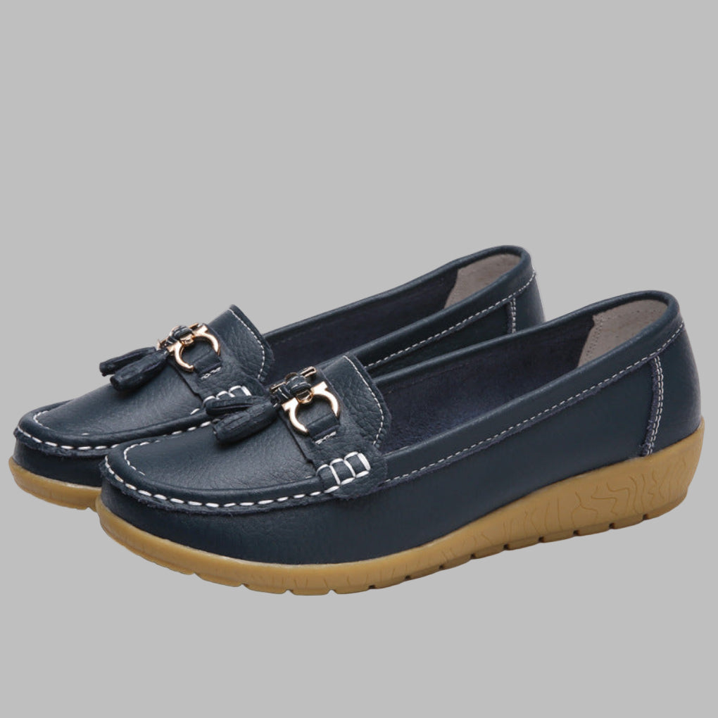 Retro wedge loafers for women