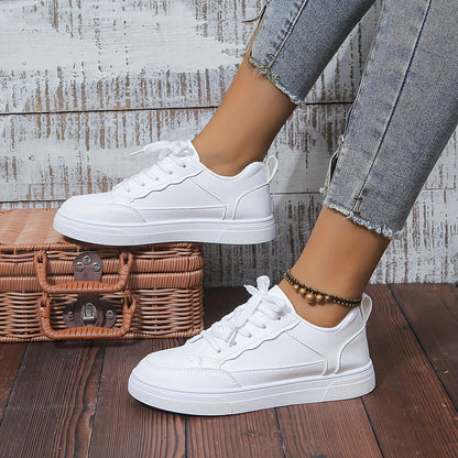 White Ladies' Sneakers - Comfortable and Stylish