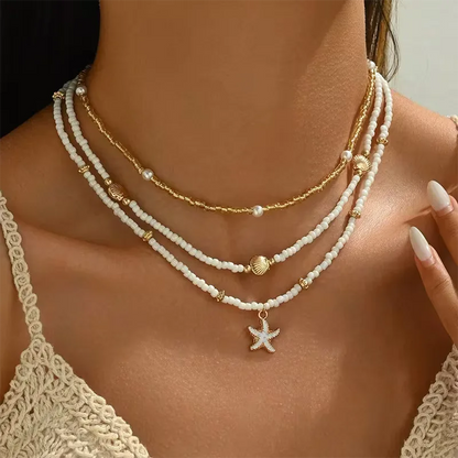 Collier Coquillage et Étoile