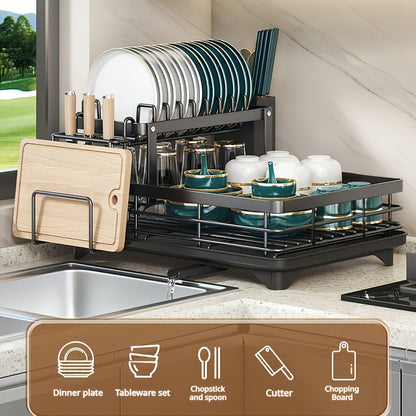 SteelFlow Draining Rack with 2 Layers – Spacious, Practical and Durable