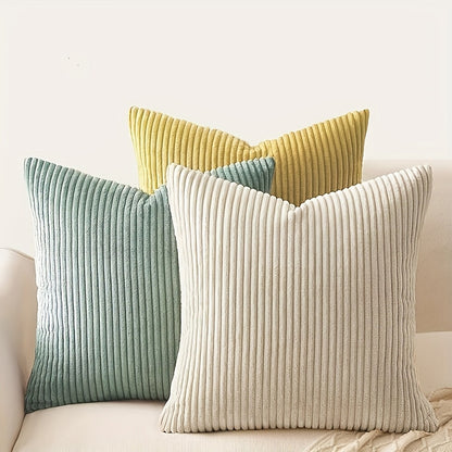 Bohemian Rib Cushion Cover with Stripe Pattern – Soft, Stylish and Decorative