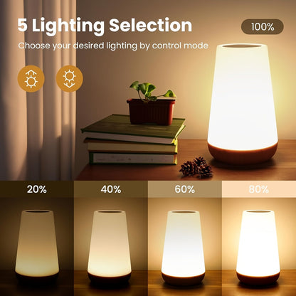 Lampada touch dimmerabile con 13 colori RGB – Ideale per la camera da letto, come lampada da comodino e luce notturna