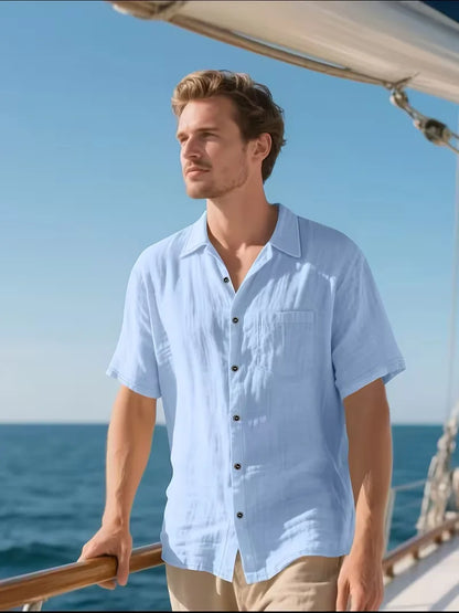 Chemise à manches courtes avec poche poitrine