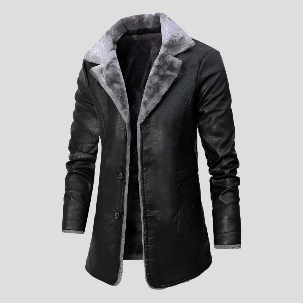 Men's Jacket Made of Lined Sheepskin Leather