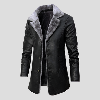 Men's Jacket Made of Lined Sheepskin Leather