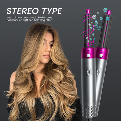 Professional high-power curling iron with various attachments