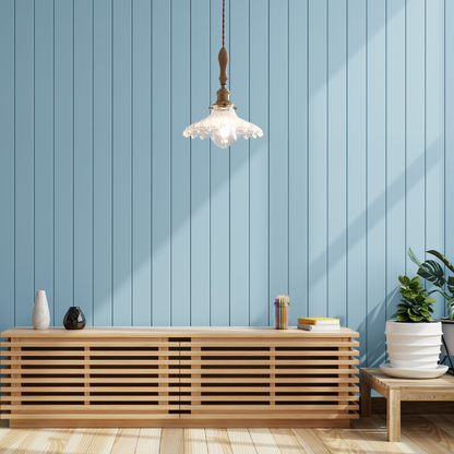 Retro Glass Pendant Lamp with Wooden Accents