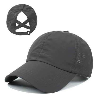 Breathable unisex mesh sports baseball cap with adjustable fit
