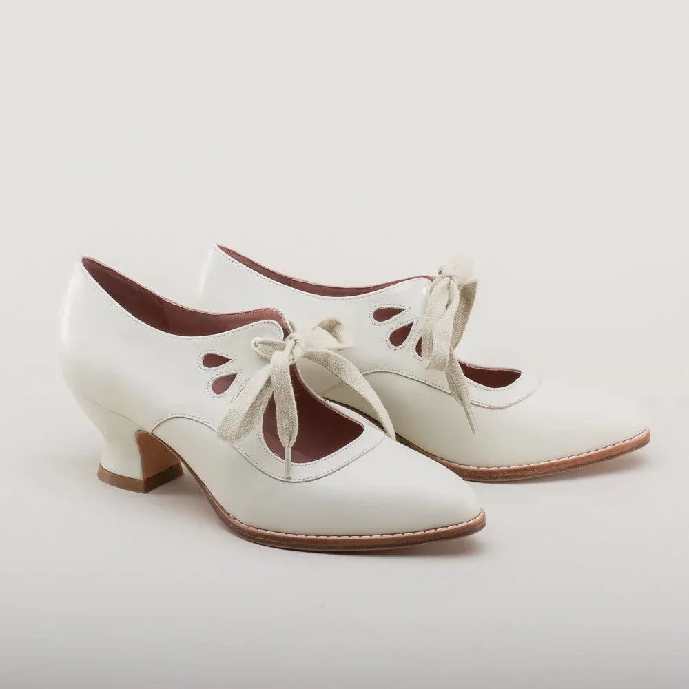 Escarpins vintage pour femme à nœud et petit talon
