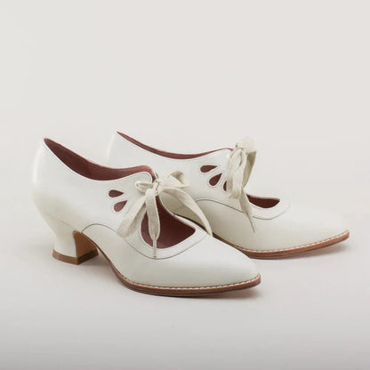 Escarpins vintage pour femme à nœud et petit talon