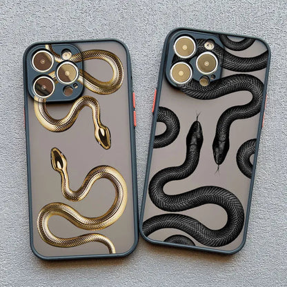 Cover per telefono con motivo a serpente – Design sottile e ammortizzante
