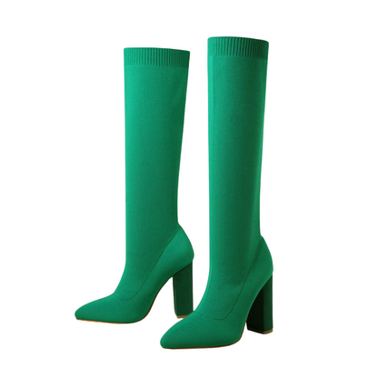 Knee-High Stretch Boots for Women