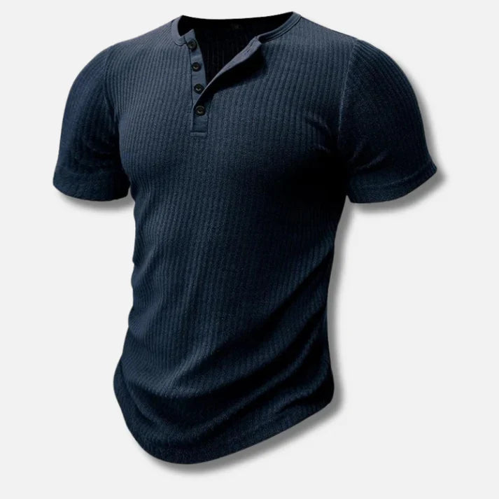 Camiseta de hombre con cierre de botones