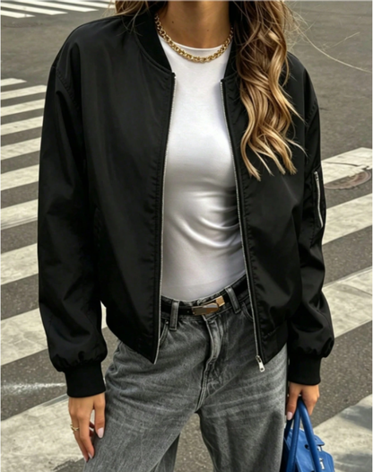 Mila - Stylish bomber jacket with sheen