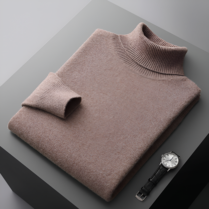 High-Quality Cashmere Roll Neck Jumper for Men