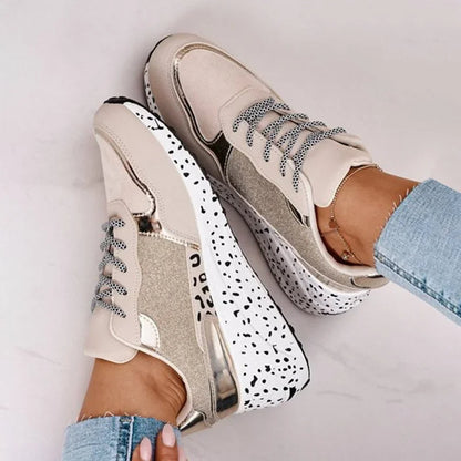 Riley – Trendy Ladies' Sneakers with Breathable Mesh and T-Strap Closure