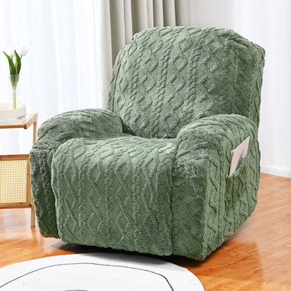 Zachte, antislip winterpluche hoes voor fauteuils