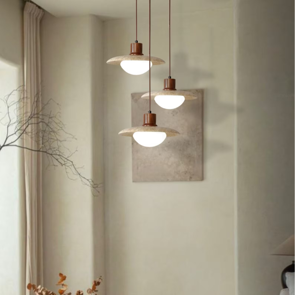 Travertin-Pendelleuchte - Luxuriöses und natürliches Design