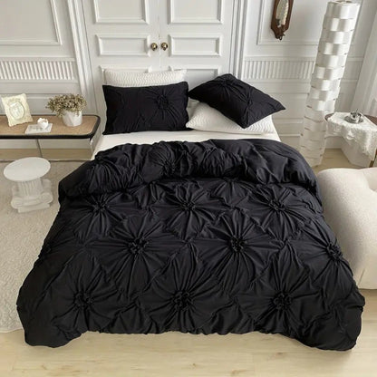 Luxury Duvet Cover Set with Pinch Pleat Design