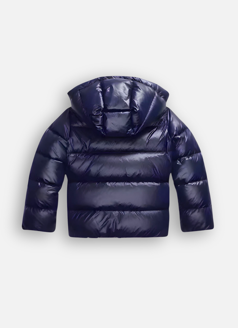 Puffer Jacket for Women Quilted Winter Coat with Hood Water-Repellent Glossy
