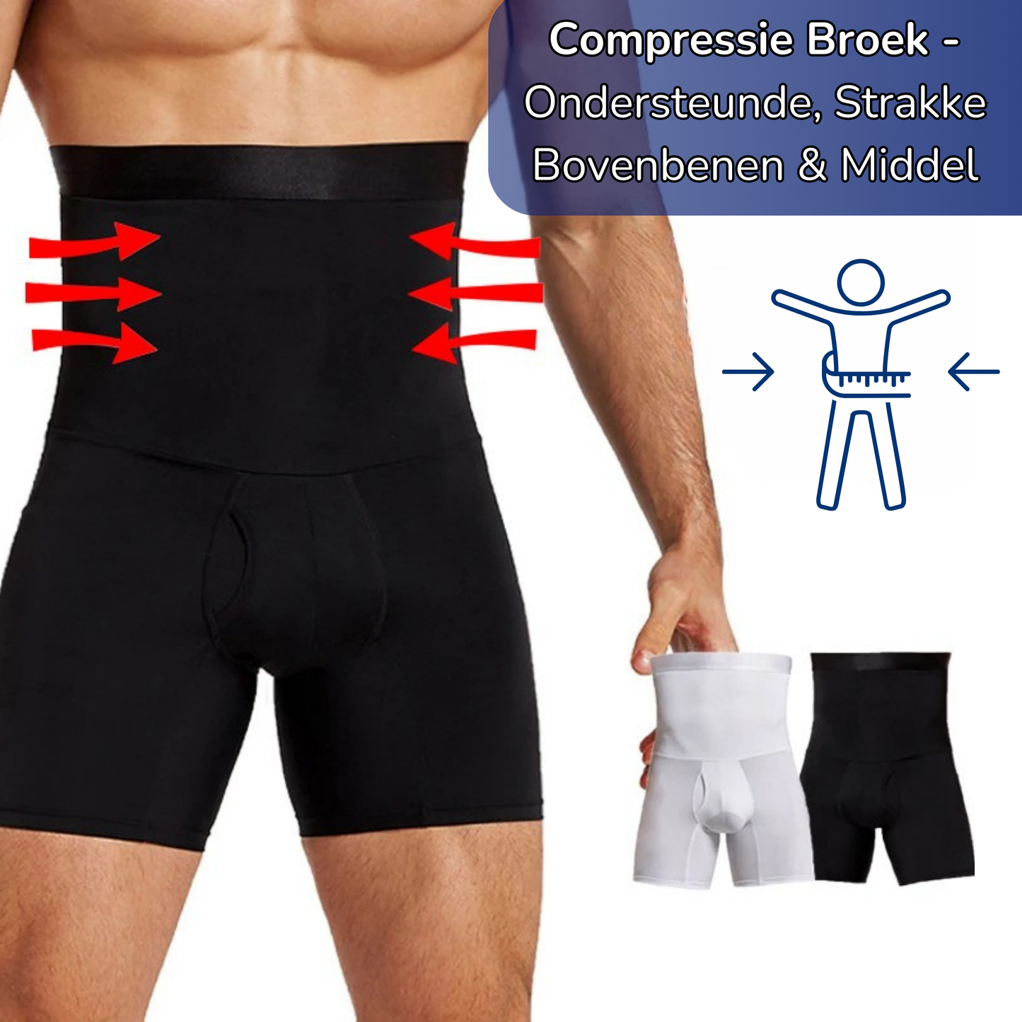 Pantaloni a Compressione - Supporto per Cosce e Vita - Uomo