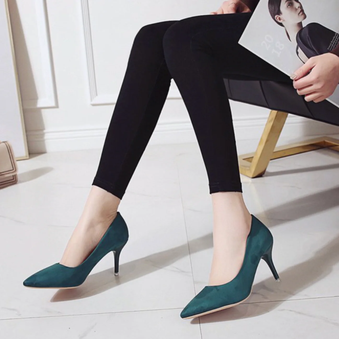 Women's Elegant Pumps - High Heel Leopard Print