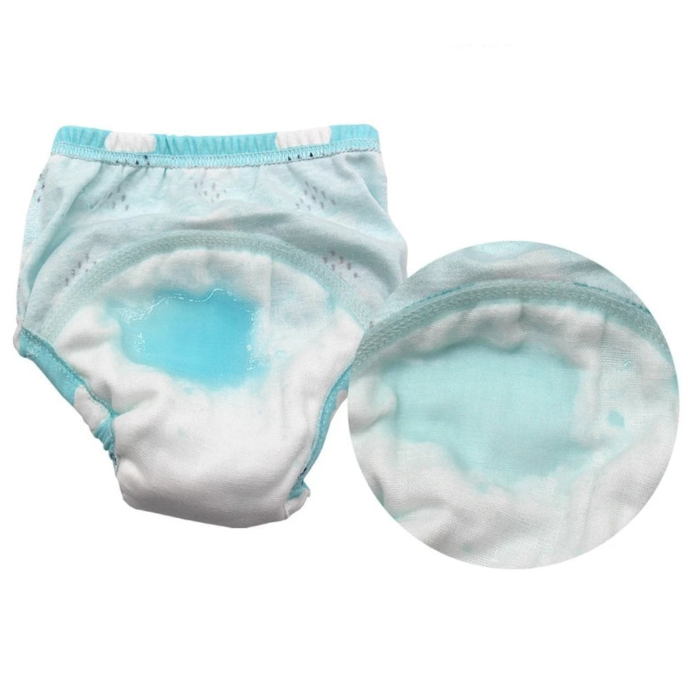 Reusable Baby Nappy Pants with Waterproof 6-Layer Crotch