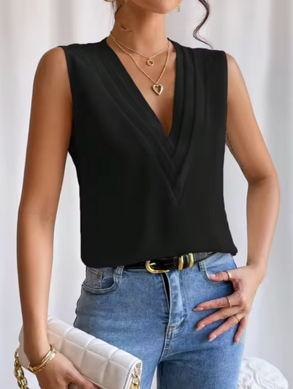 Violetta – Elegant Sleeveless Top with V-neck for Women