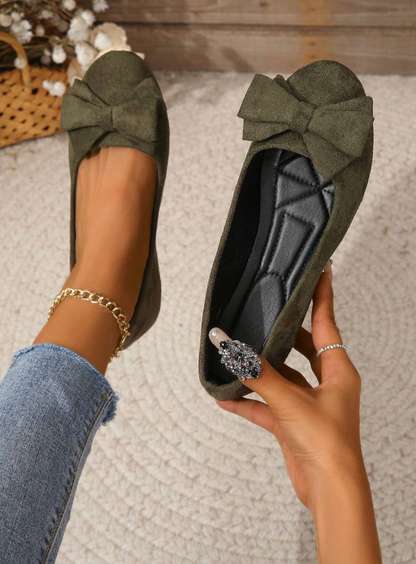 Comfort Ballerinas with Bow Detail and Soft Fit