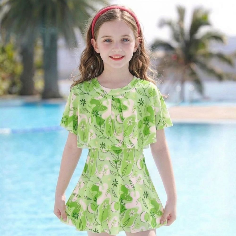 Ensemble de bain pour fille avec jupe, confortable, pour la plage et la piscine