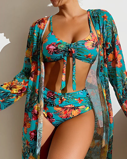 Tamara – Conjunto de bikini estampado tropical para mujer