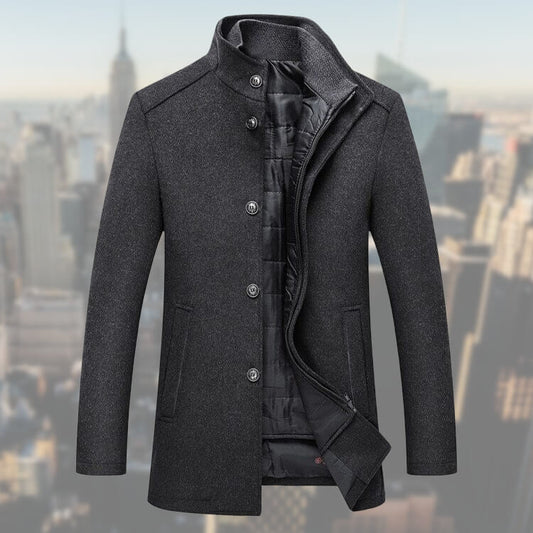 Abrigo elegante con chaleco desmontable para hombre - Leo