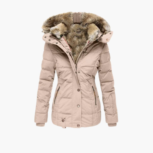 Chaqueta para mujer con superficie en relieve y cierres