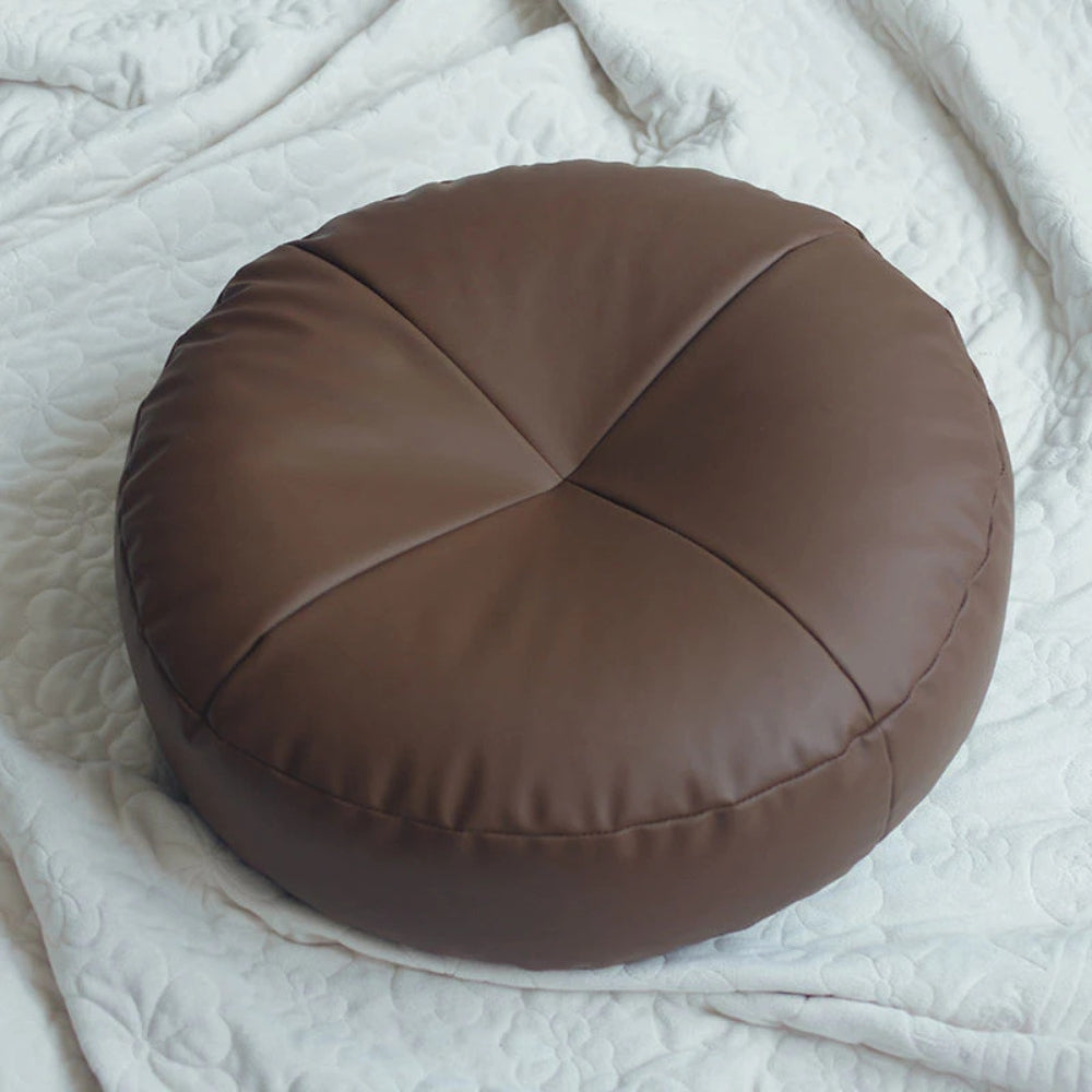 Nappa Leather Cushion in Japanese Style with Minimalist Design
