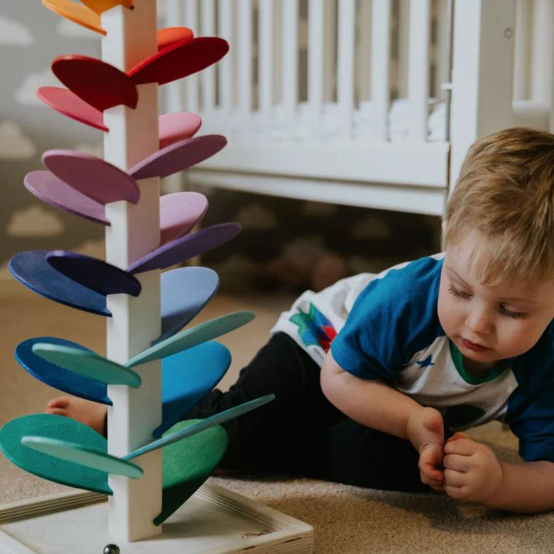 Rainbow Marble Tree Toy - Montessori Ball Drop Game