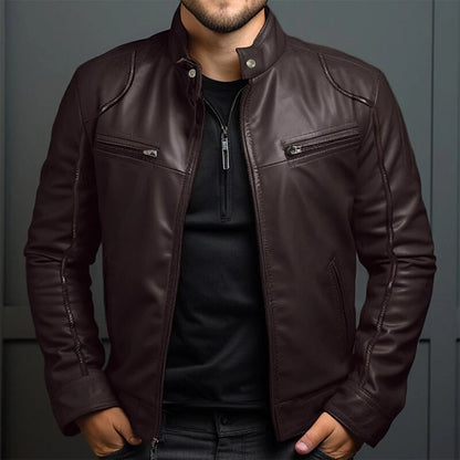 Stilvolle Retro-Motorradjacke für Herren