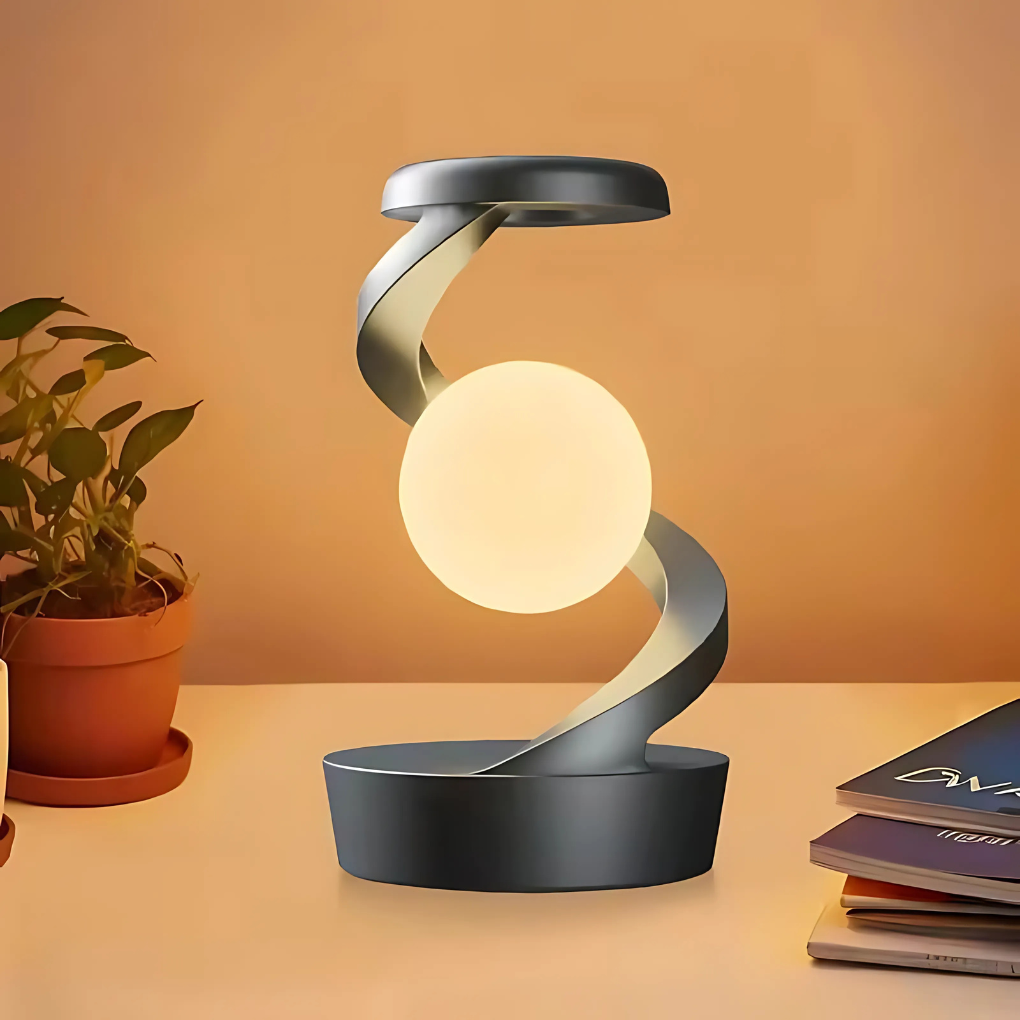 Modern, Warm Accent Spiral Desk Lamp