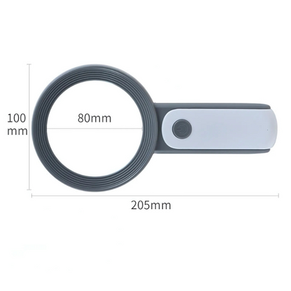 Magnifying Glass with LED Lighting and Adjustable Light Levels for Clear Reading