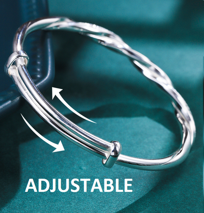 Twisted Silver Bracelet - Carrie