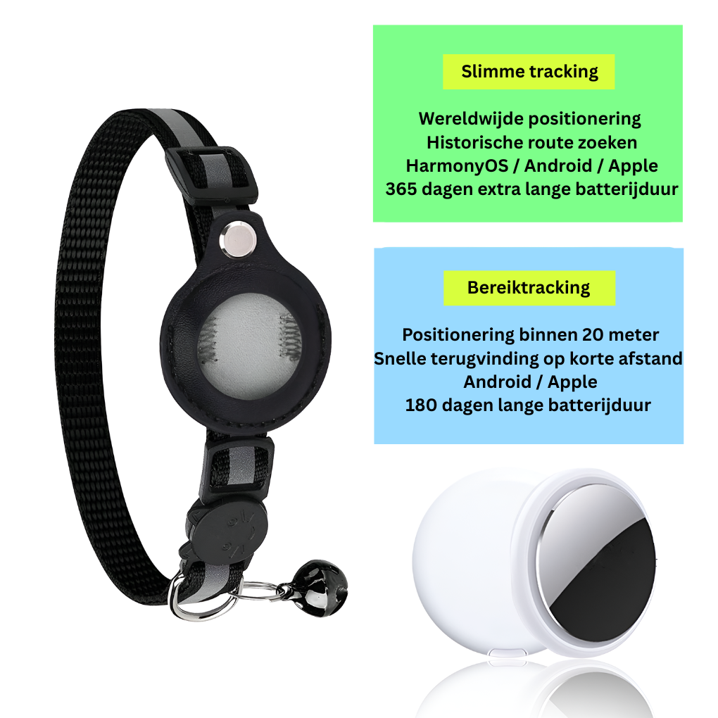 GPS Tracker Collar for Cats with Reflective Design