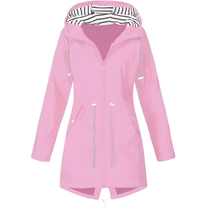 Wasserdichte Damenjacke mit Kapuze