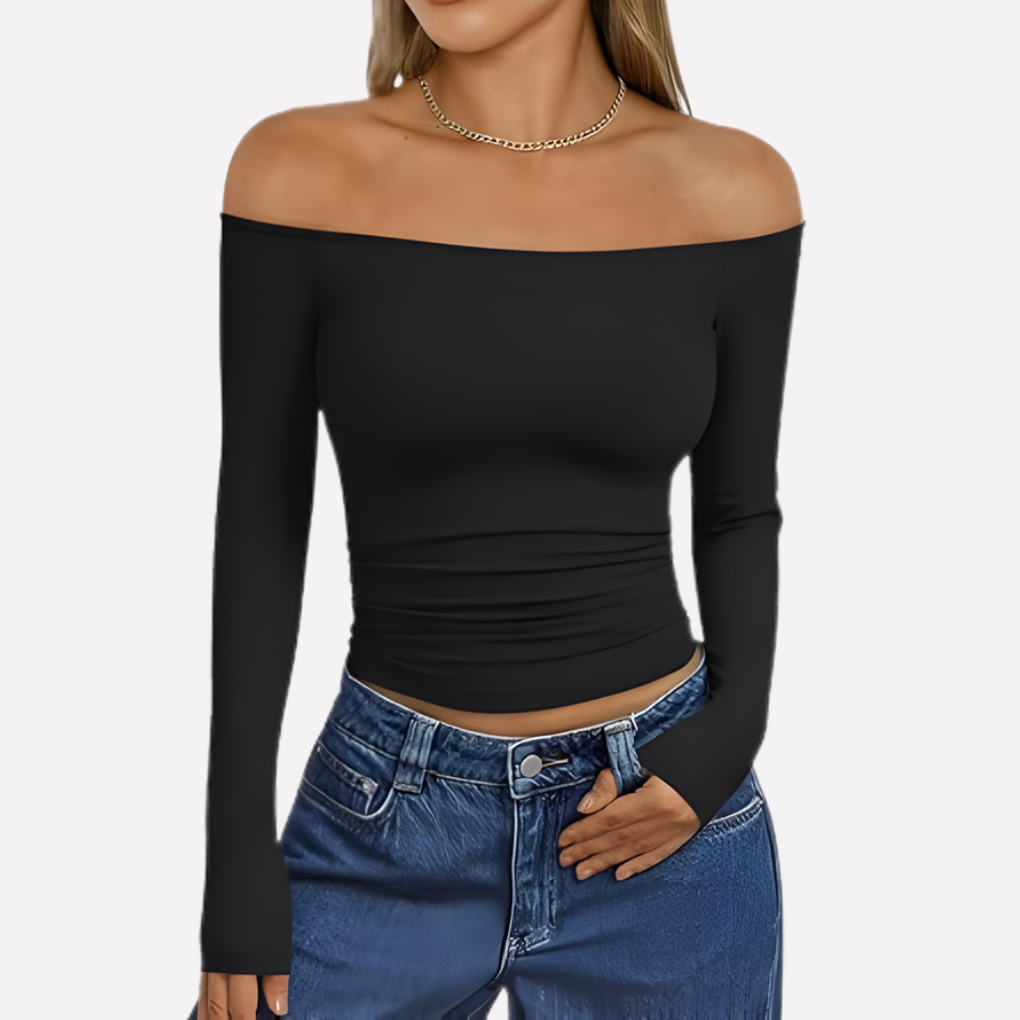 Women’s Off-The-Shoulder Long Sleeve Top