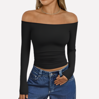 Women’s Off-The-Shoulder Long Sleeve Top