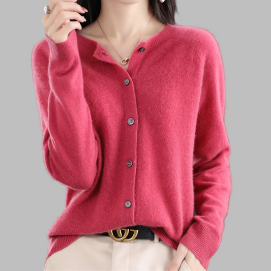 Cárdigan de cuello redondo para mujer