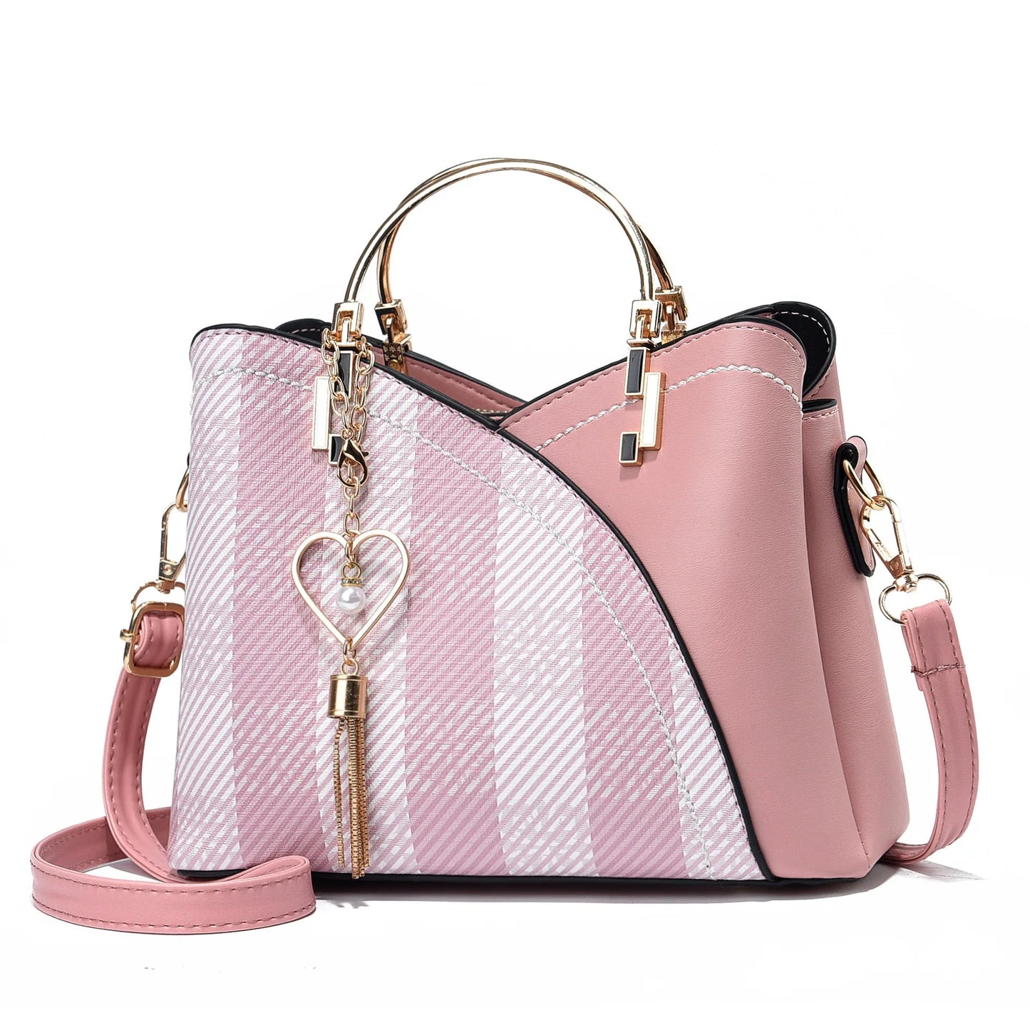 Selene – Large Retro Women's Handbag with Contrast Colour and Plenty of Storage