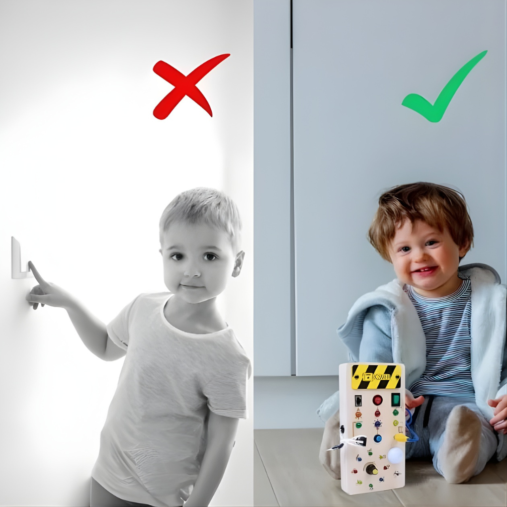 Montessori Activity Board with LED Lights