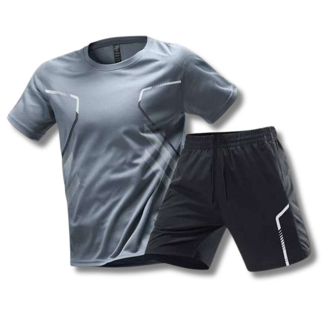 Conjunto de roupa desportiva para homem – calções e t-shirt